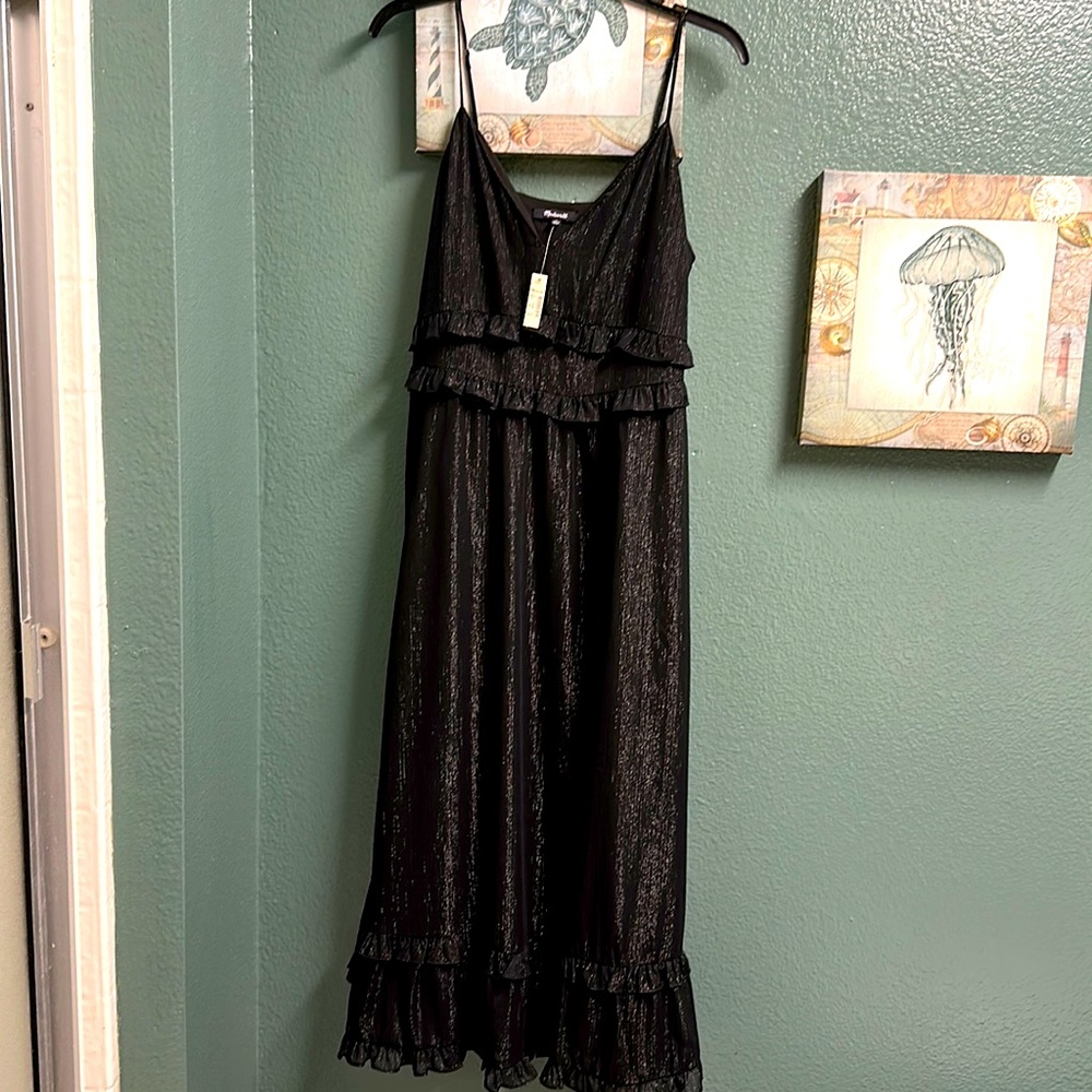 Madewell long shimmer cami midi dress